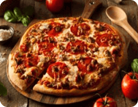 Commander pizzas tomate 
